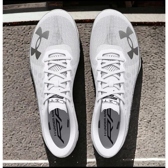 Under Armour Shakedown Elite White Track Field Race Run Spikes Shoes Mens 9.5 main image 7